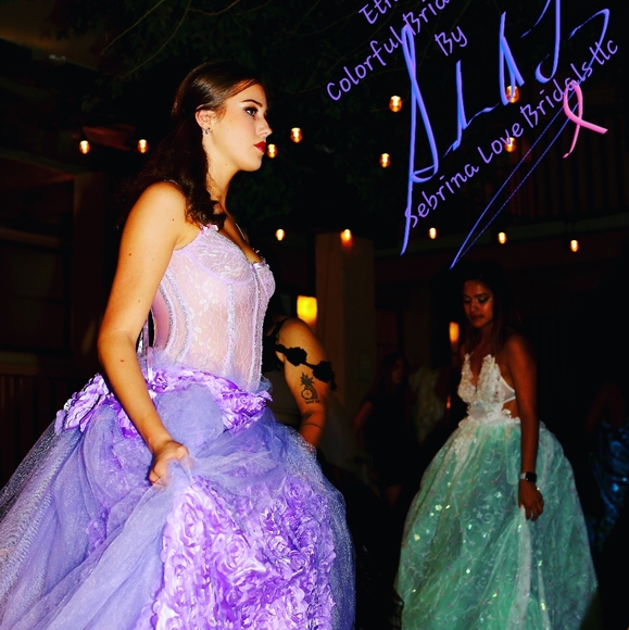 SAMPLE GOWN ONLY-"SIERRA NICOLE" Custom Order Lavender Wedding Gown - Picture 4 of 7